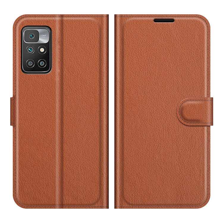 LITCHI Védőburkolat Xiaomi Redmi 10 / Redmi 10 2022 barna akciós termékkép 1