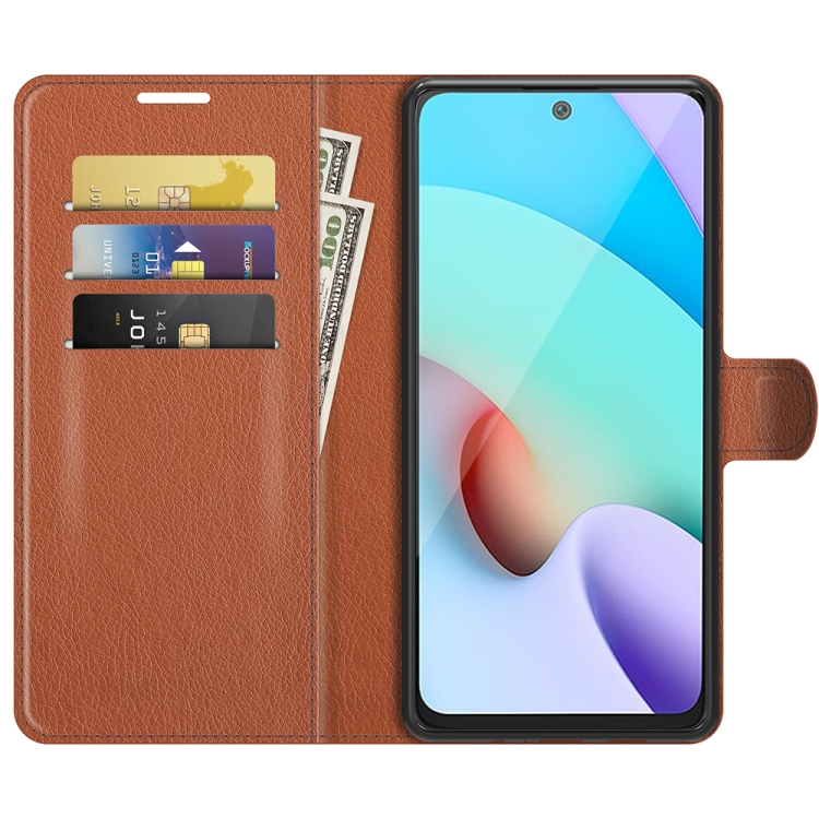 LITCHI Védőburkolat Xiaomi Redmi 10 / Redmi 10 2022 barna termék 2. képe