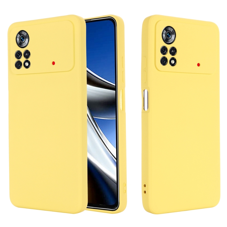 RUBBER Gumi borítás Xiaomi Poco X4 Pro 5G sárga akciós termékkép 1