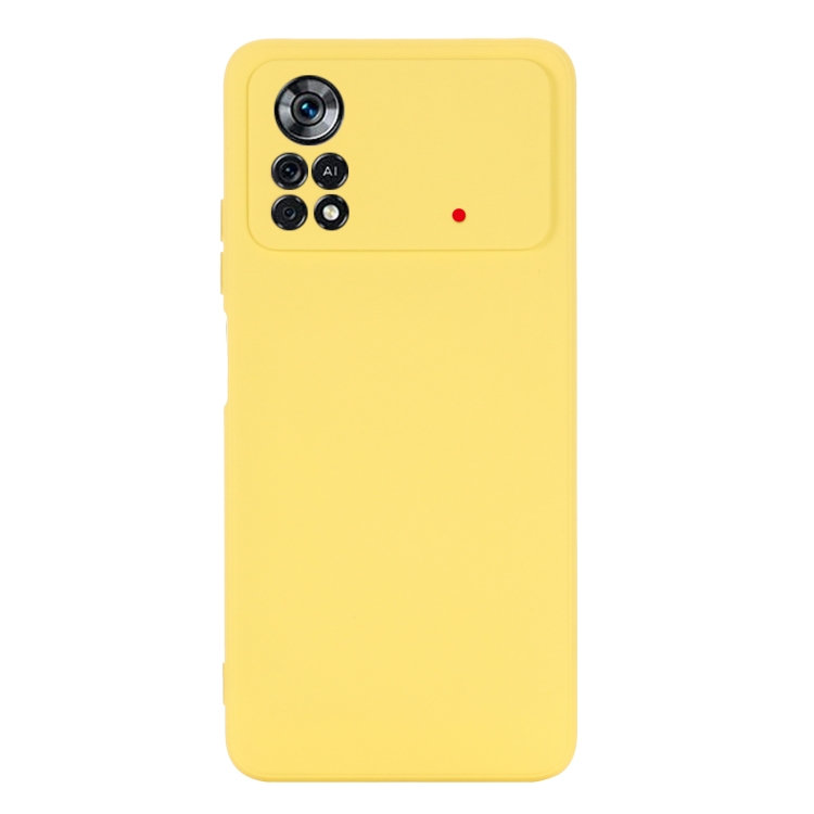 RUBBER Gumi borítás Xiaomi Poco X4 Pro 5G sárga termék 2. képe