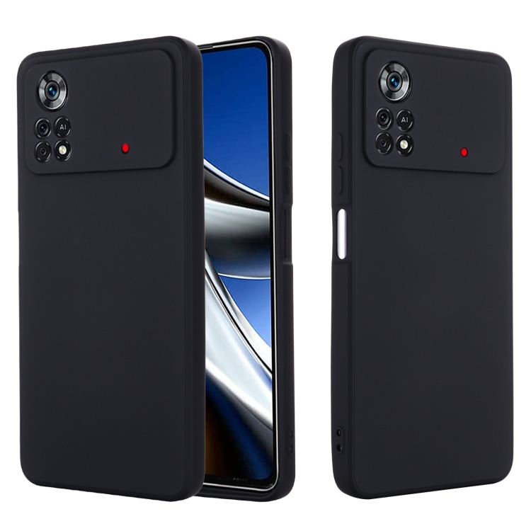 RUBBER Gumi borítás Xiaomi Poco X4 Pro 5G fekete akciós termékkép 1