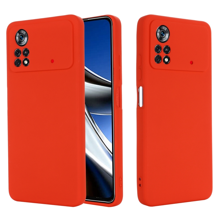 RUBBER Gumi borítás Xiaomi Poco X4 Pro 5G piros akciós termékkép 1