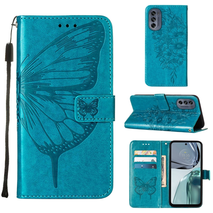 ART BUTTERFLY Pénztárcahuzat Motorola Moto G62 5G kék termék 2. képe