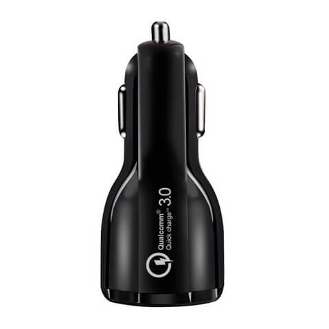 WOZINSKY WCC-02 Autós töltő 2X USB Quick Charge 3.0 fekete termék 2. képe