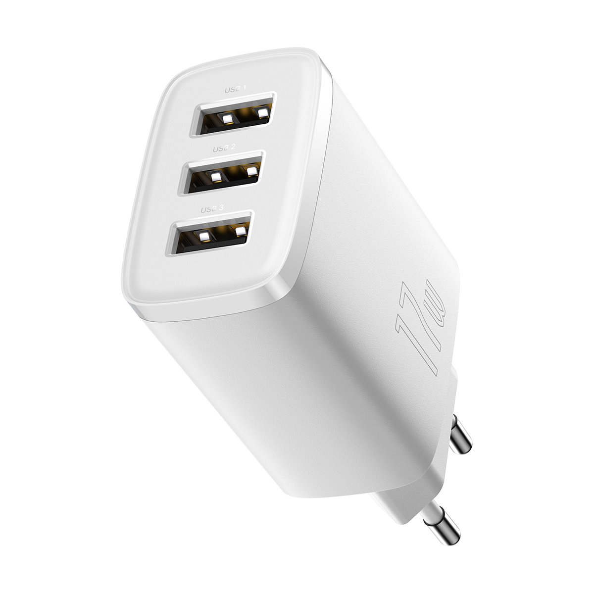 BASEUS 3U 17W Hálózati töltő 3x USB fehér