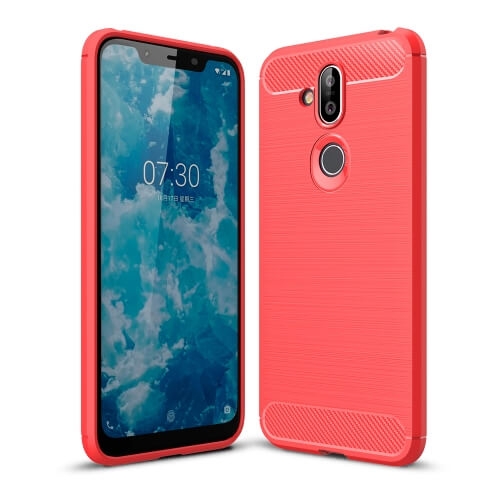 FLEXI TPU borító Nokia 7.1 Plus / X7 piros akciós termékkép 1