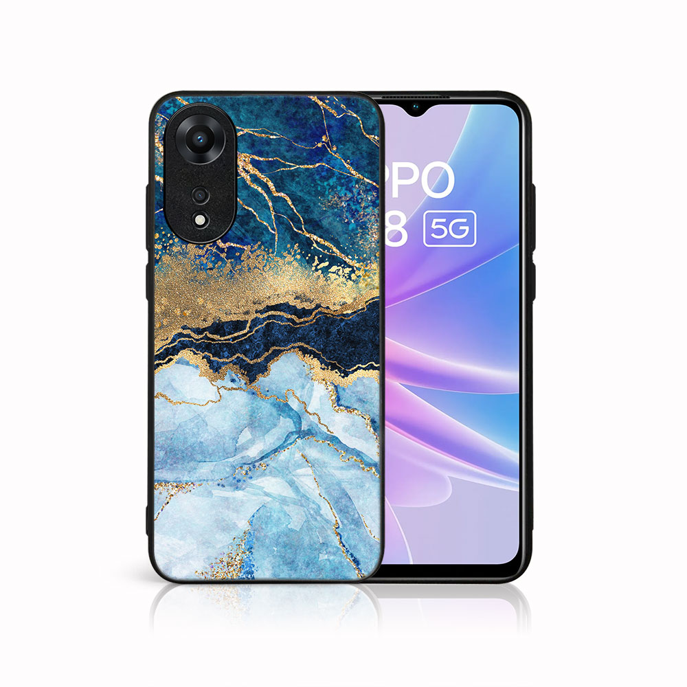 MY ART Védőburkolat a Oppo-hoz A78 5G BLUE MARBLE (141) akciós termékkép 1