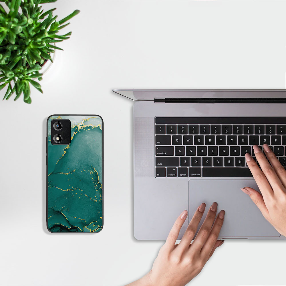 MY ART Védőburkolat: Motorola Moto E13 GREEN MARBLE (145) termék 2. képe