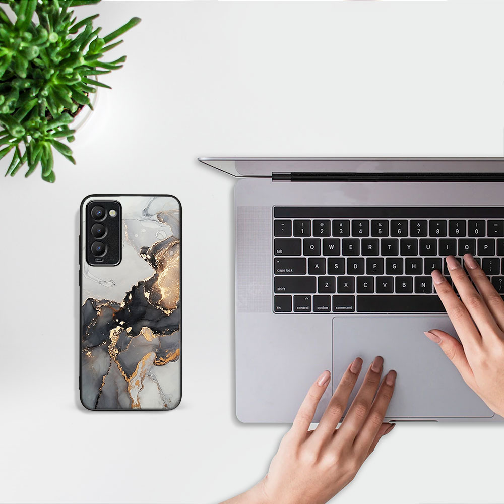 PROTEMIO MY ART Védőtok Tecno Camon 18 GREY MARBLE (140) készülékhez termék 2. képe