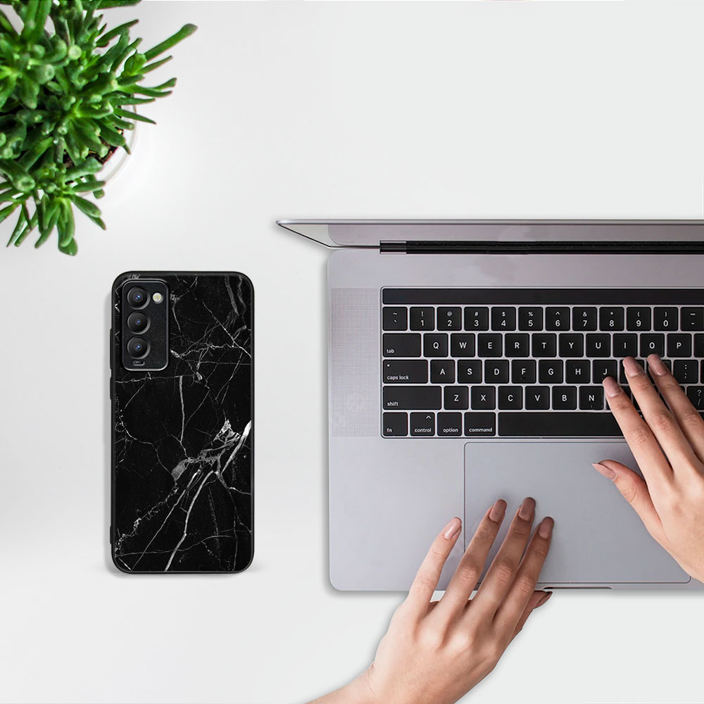 PROTEMIO MY ART Védőhuzat Tecno Camon 18 BLACK MARBLE (142) készülékhez termék 2. képe