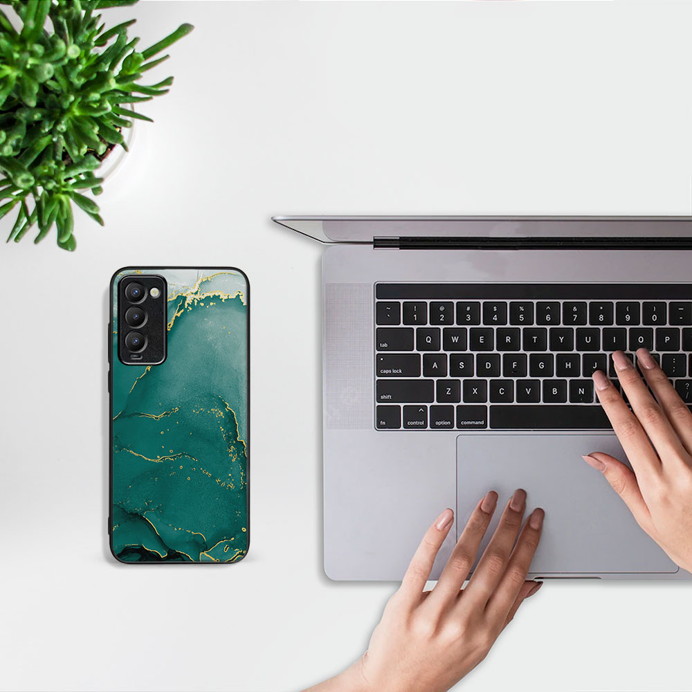 PROTEMIO MY ART Védőhuzat Tecno Camon 18 GREEN MARBLE (145) készülékhez termék 2. képe
