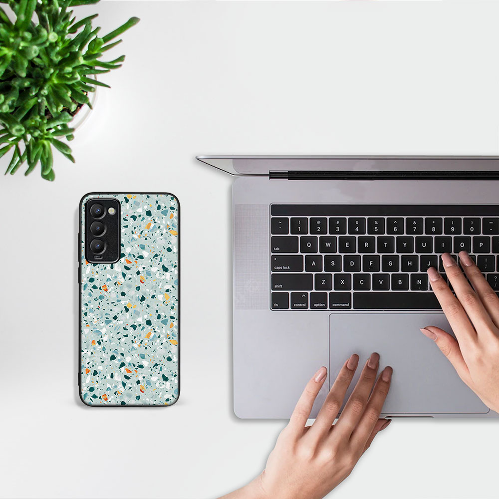 PROTEMIO MY ART Védőtok Tecno Camon 18 BLUE TERRAZZO (164) telefonhoz termék 2. képe