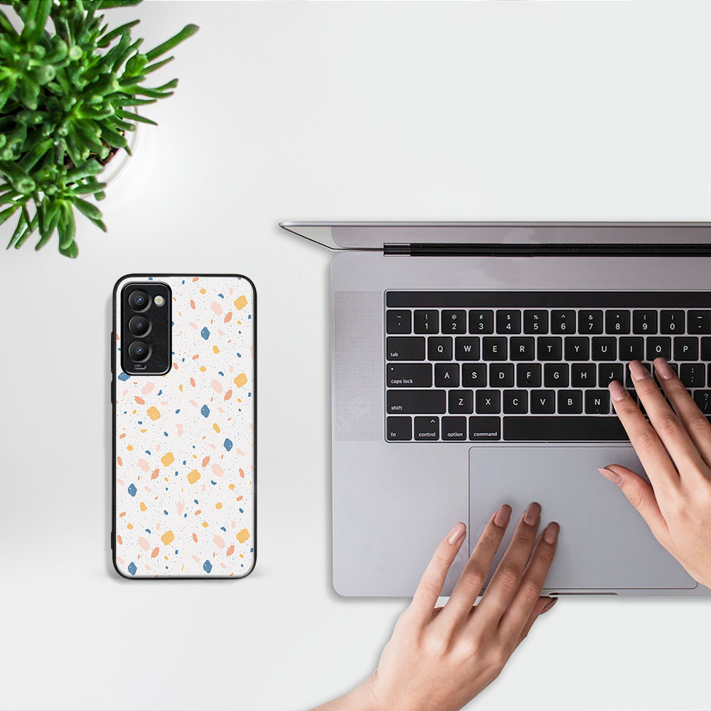 PROTEMIO MY ART Védőhuzat Tecno Camon 18 ORANGE TERRAZZO (165) készülékhez termék 2. képe