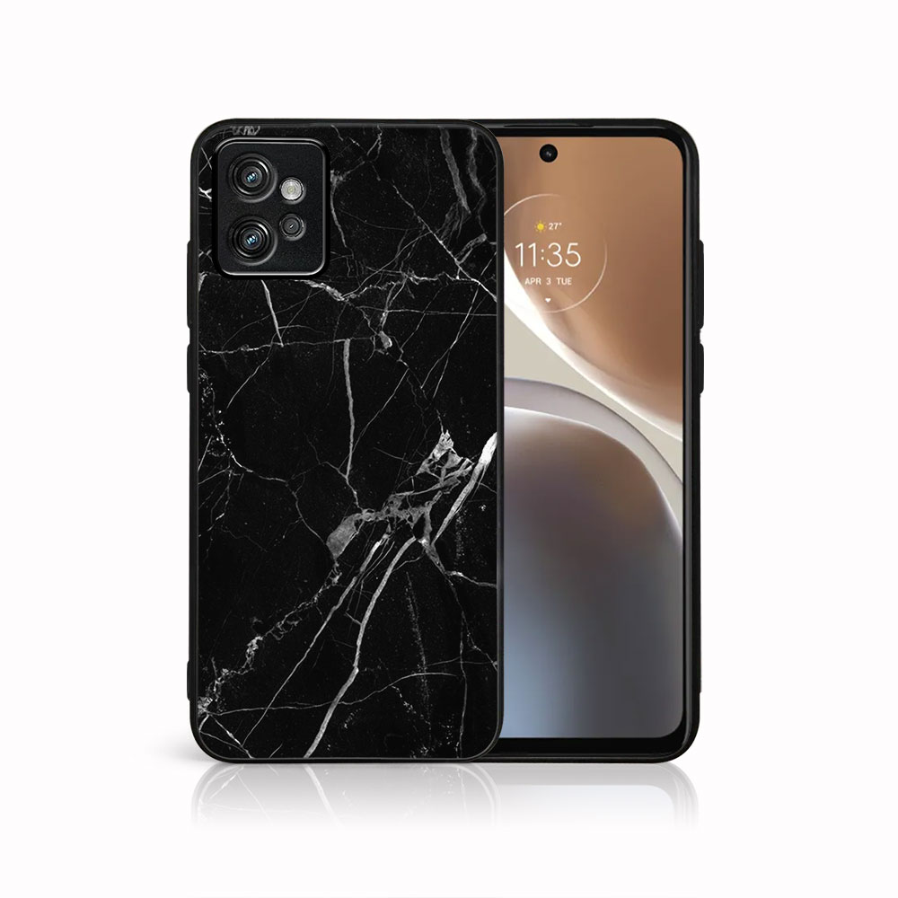 PROTEMIO MY ART Motorola Moto G32 BLACK MARBLE (142) védőburkolat akciós termékkép 1