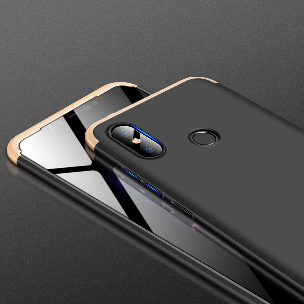 360° védőburkolat Xiaomi Redmi Note 6 Pro fekete (arany) termék 2. képe