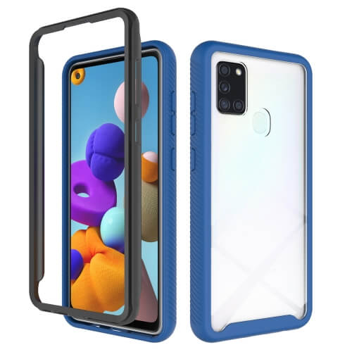 DUAL tartós burkolat Samsung Galaxy A21s kék akciós termékkép 1