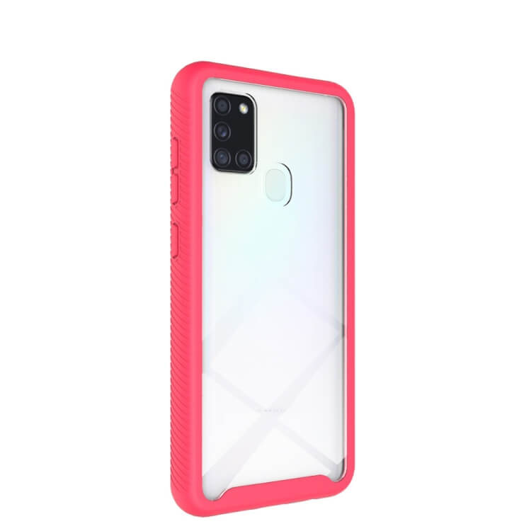 DUAL strapabíró huzat Samsung Galaxy A21s rózsaszín telefonhoz termék 2. képe