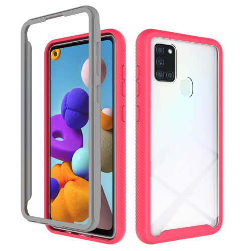 DUAL strapabíró huzat Samsung Galaxy A21s rózsaszín telefonhoz akciós termékkép 1