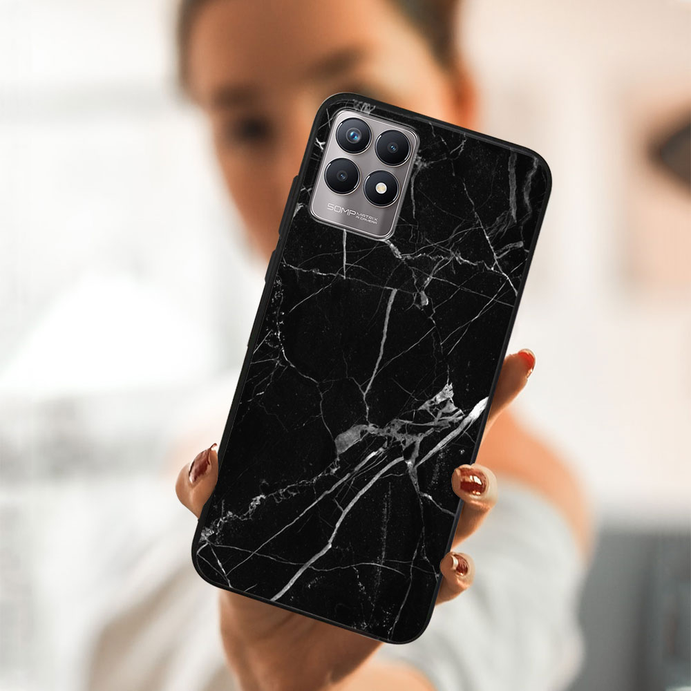 PROTEMIO MY ART Szilikon huzat Realme 8i BLACK MARBLE (142) termék 2. képe