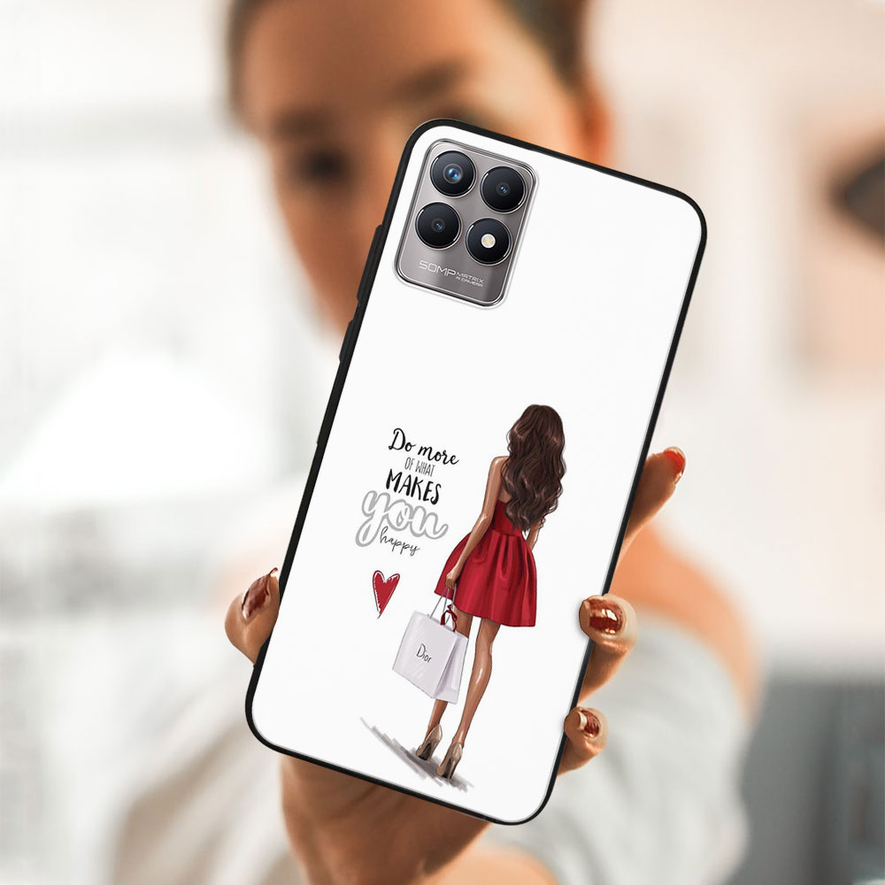 PROTEMIO MY ART szilikon tok Realme 8i RED DRESS (137) termék 2. képe