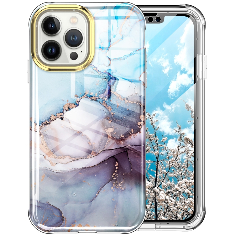 DUAL ART Tartós borító Apple iPhone 13 Pro Max VILÁGKÉK MÁRVÁNY termék 2. képe
