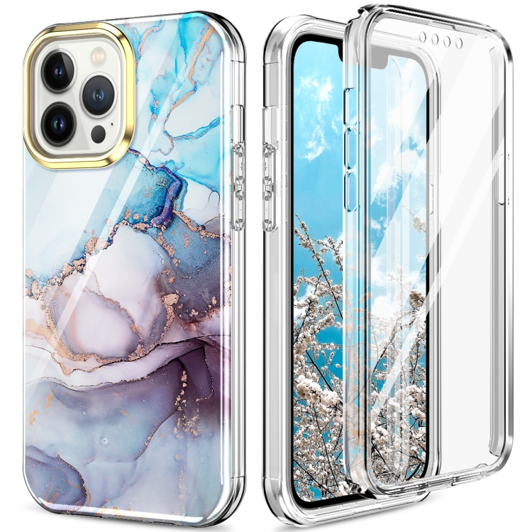 DUAL ART Tartós borító Apple iPhone 13 Pro Max VILÁGKÉK MÁRVÁNY akciós termékkép 1