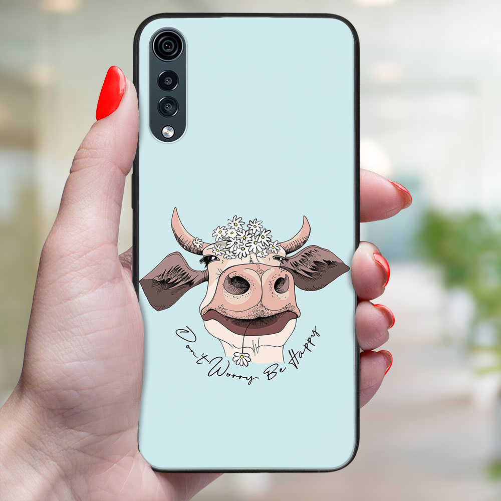 PROTEMIO MY ART Védőburkolat LG Velvet HAPPY COW (181)-hoz termék 2. képe