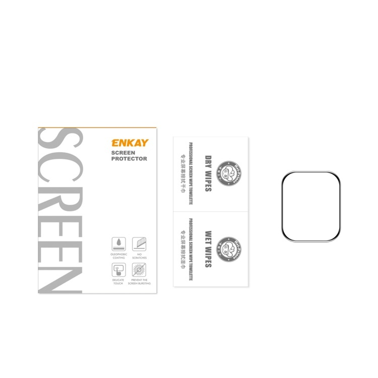 ENKAY Védőfólia Apple Watch 9 / 8 / 7 (41mm) fekete termék 2. képe