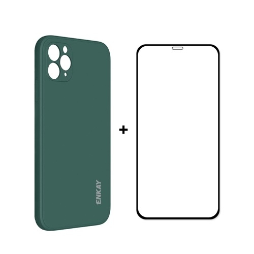 ENKAY tok + 3D üveg Apple iPhone 11 Pro zöld akciós termékkép 1