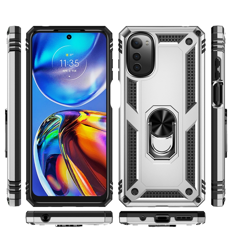 RING Borító tartóval Motorola Moto E32 / E32s ezüsthöz termék 2. képe