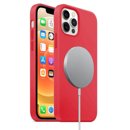 RUBBER MAGSAFE borító Apple iPhone 12 12 Pro piros akciós termékkép 1