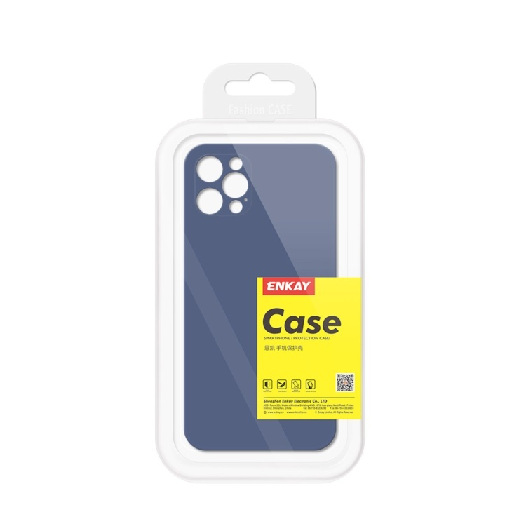 ENKAY Cover + 3D üveg Apple iPhone 12 Pro Max sötétkék termék 2. képe