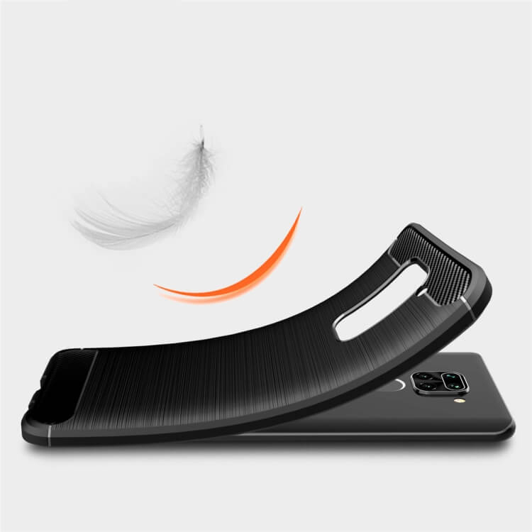 FLEXI TPU burkolat Xiaomi Redmi Note 9 fekete termék 2. képe