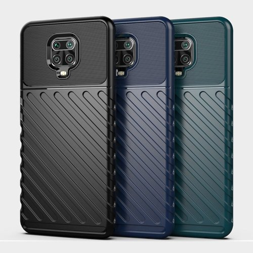 THUNDER Védőburkolat Xiaomi Redmi Note 9S / Note 9 Pro fekete termék 2. képe