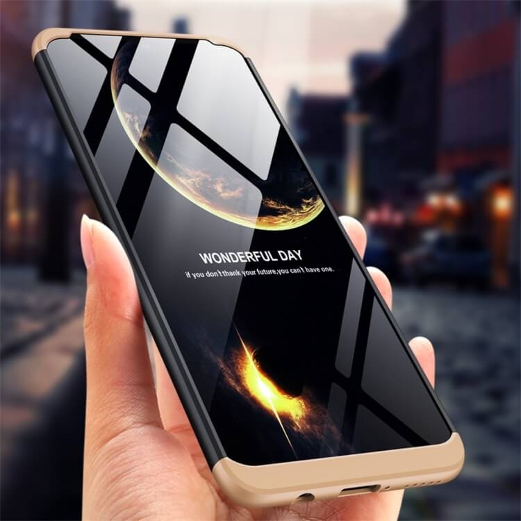 360° Ochranný obal Huawei P30 Lite čierny-zlatý termék 2. képe