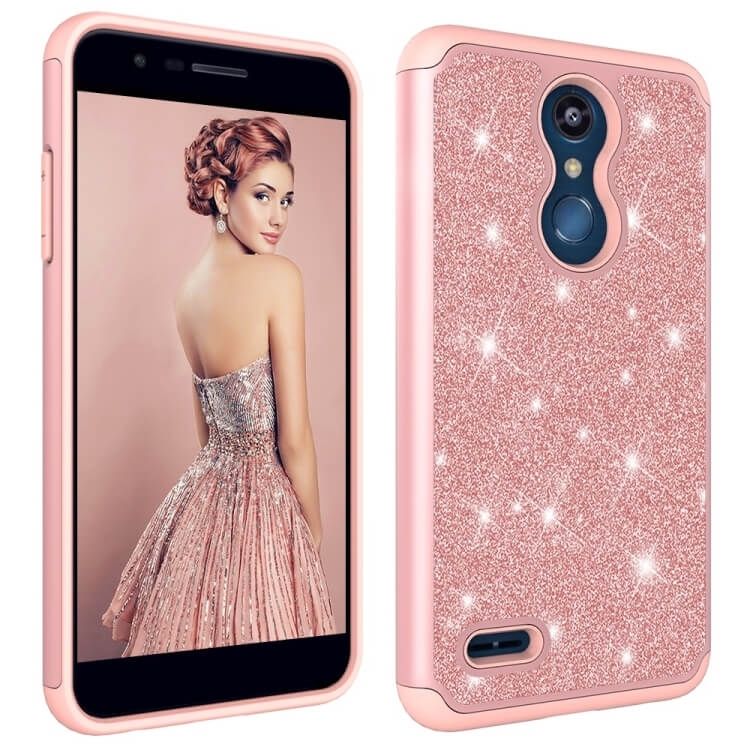 Glitter Powder Ochranný Gumi Obal LG K30 staroružový akciós termékkép 1
