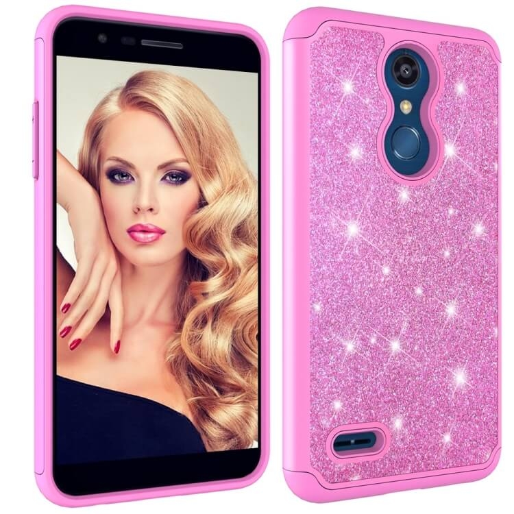 Glitter Powder Ochranný Gumi Obal LG K30 ružový akciós termékkép 1