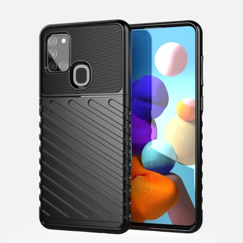 THUNDER Védőburkolat Samsung Galaxy A21s fekete akciós termékkép 1