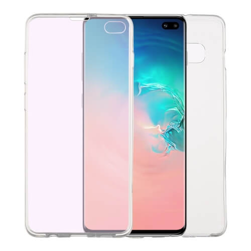 Samsung Galaxy S10 Plus kétoldalas védőburkolat átlátszó akciós termékkép 1