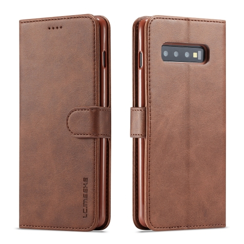 IMEEKE Wallet tok Samsung Galaxy S10 Plus sötétbarna akciós termékkép 1