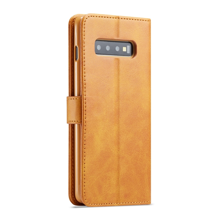 IMEEKE Wallet tok Samsung Galaxy S10 Plus világosbarna termék 2. képe