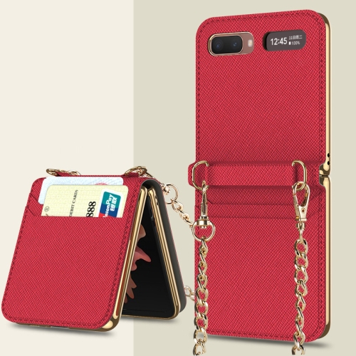 GKK CARD Borító lánccal Samsung Galaxy Z Flip piros akciós termékkép 1