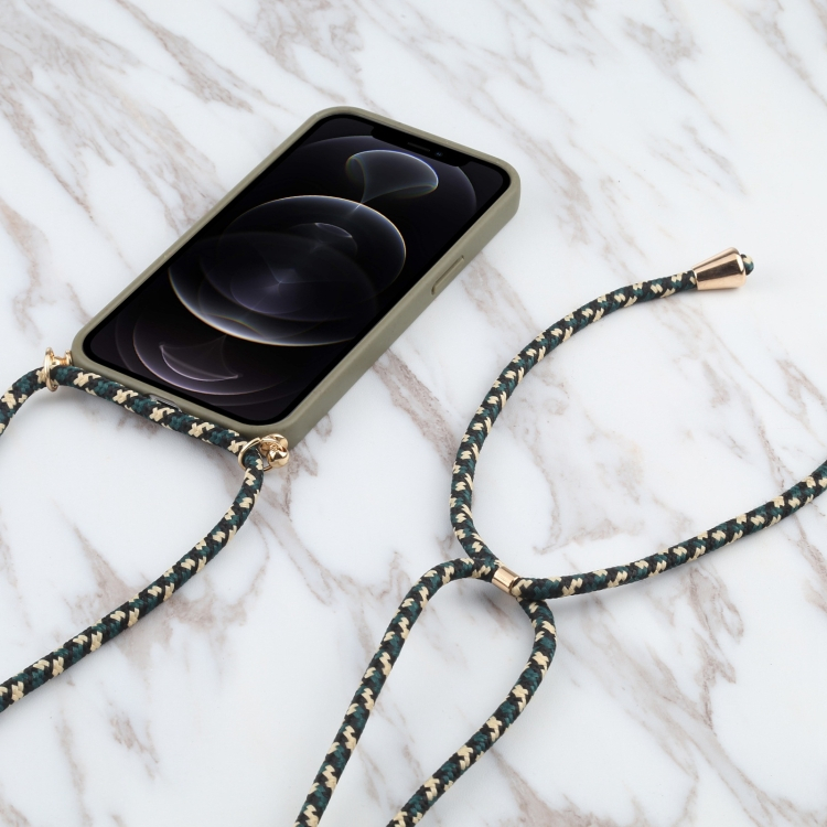 ROPE Huzat zsinórral Apple iPhone 13 mini sötétzöld termék 2. képe