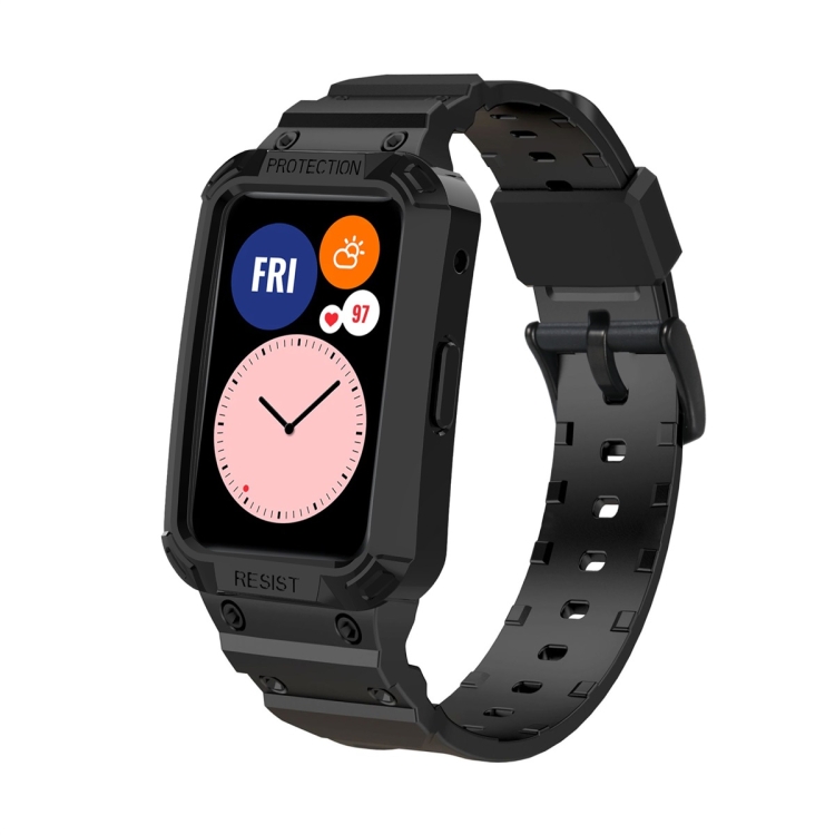 GLACIER Védőtok szíjjal Huawei Watch Fit / Honor Watch ES fekete akciós termékkép 1