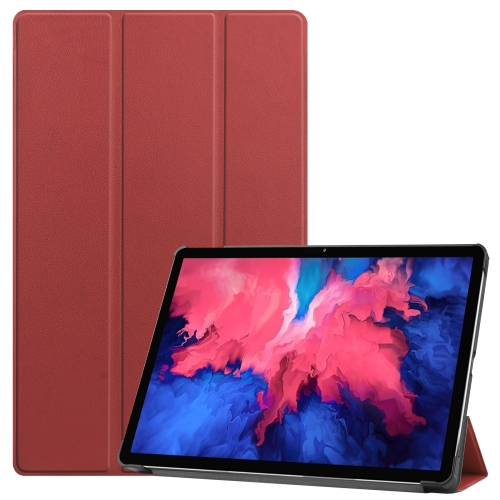LEATHER Lenovo Tab P11 / P11 5G / P11 Plus összecsukható huzat sötétvörös akciós termékkép 1