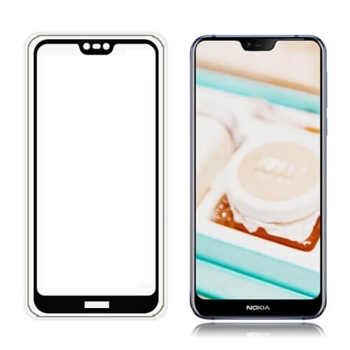 3D edzett üveg Nokia 7.1 fekete akciós termékkép 1