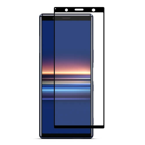3D Edzett üveg Sony Xperia 5 fekete akciós termékkép 1