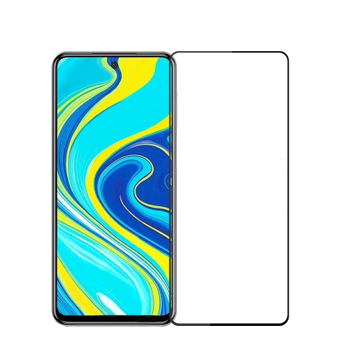 3D edzett üveg Xiaomi Redmi Note 9 Pro fekete akciós termékkép 1