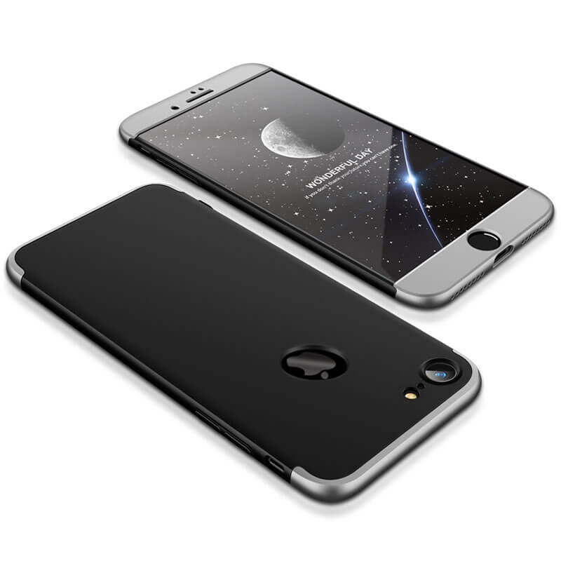 360° Ochranný obal Apple iPhone 6 / 6S čierno-strieborný akciós termékkép 1