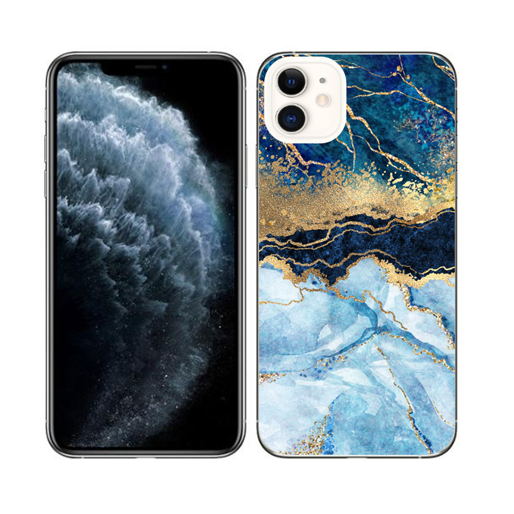PROTEMIO MY ART Apple iPhone 11 BLUE MARBLE védőburkolat (141) akciós termékkép 1